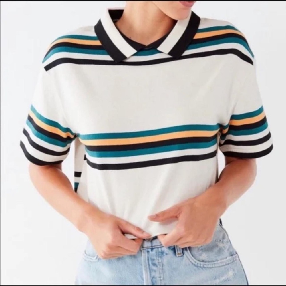 Urban Outfitters Women's Striped Polo-shirts